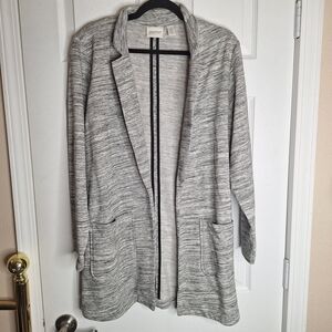 Zenergy By Chicos Heather Gray Women's Blazer Size 2 Large